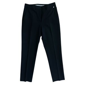 Max Mara Power Dressing Perfection Black Viscose Jersey Cigarette Pants Italian